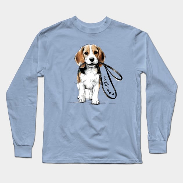 WALKIES - Beagle Long Sleeve T-Shirt by ZogDog Pro